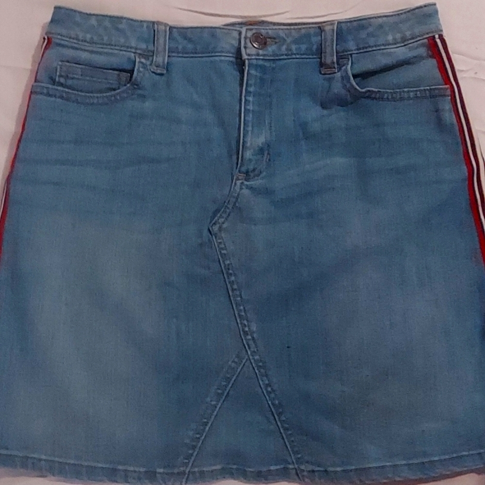 Lands' End Green A-Line Mini Skirt Casual